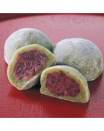 SL Creations Mochi Green Rice Cake Stuffed with Red Bean Paste [Japan Imported] 300 g (6 cakes)